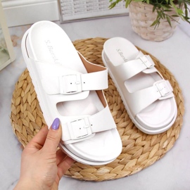 Gummihausschuhe mit weißen Schnallen in S.Barski 1