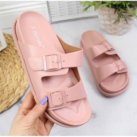 Gummipantoffeln mit Verschlüssen Hellrosa S. Barski 1