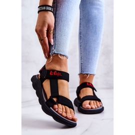 Sportliche Damensandale Lee Cooper LCW-22-34-0955L Schwarz 1