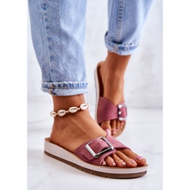 Modische Damenhausschuhe mit Schnalle Inblu CP000031 Pink rosa 2