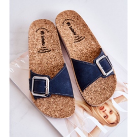 Modische Damenhausschuhe mit Schnalle Inblu CP000031 Marineblau navy blau 1