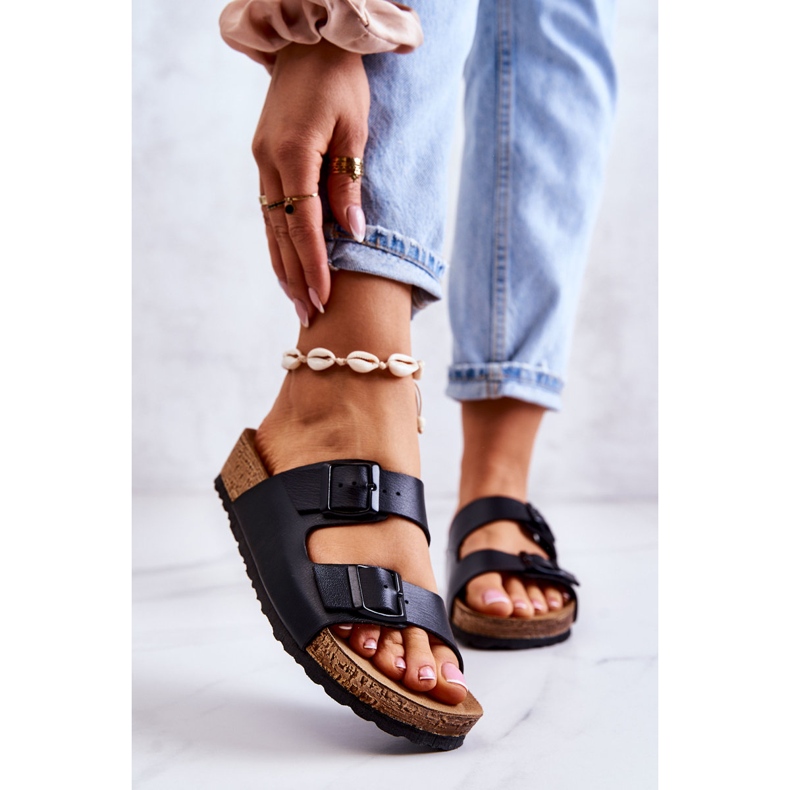 Damenhausschuhe Schnallen Inblu NM000028 Schwarz 1