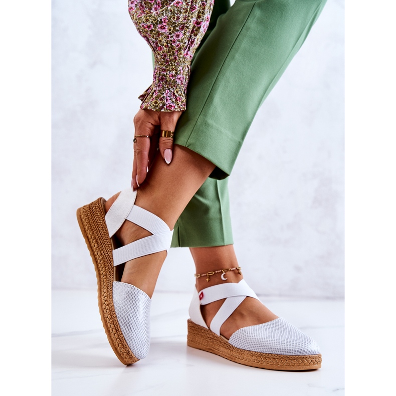 Damen Modische Espadrilles Big Star JJ276036 Weiß 1