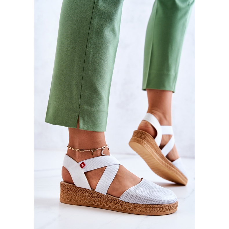 Damen Modische Espadrilles Big Star JJ276036 Weiß 2