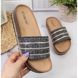 Schwarze Plateauschuhe W S. Barski 1