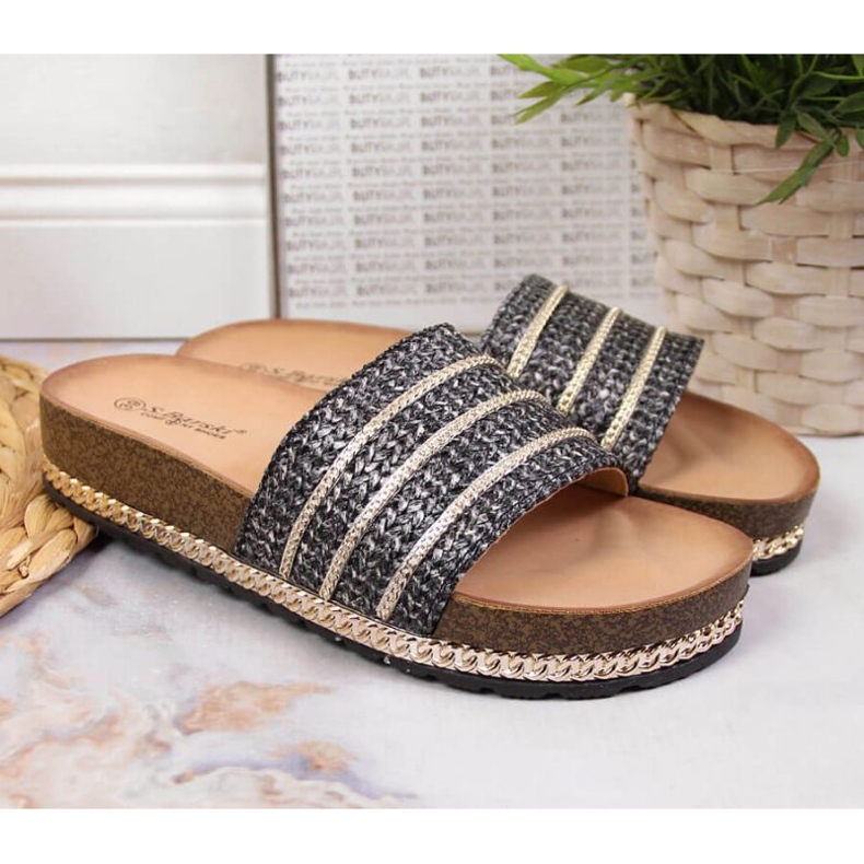 Schwarze Plateauschuhe W S. Barski 2