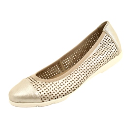 Durchbrochene Caprice-Ballerinas für Damen 22151-28 354 Beige – Metallic 6