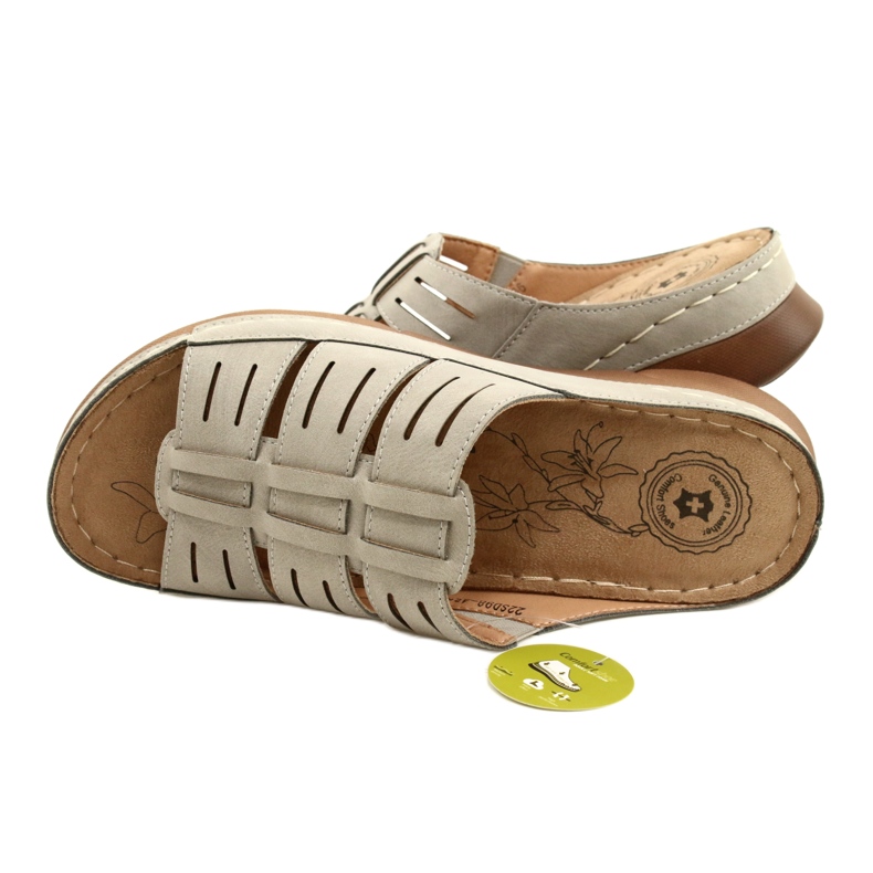 Damenflip Flops mit einem Openwork Evento 22SD98-4536 Graumuster 5