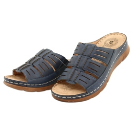 Frauenflip-Flops mit einem Openwork Evento 22SD98-4536 Marineblau Muster 2
