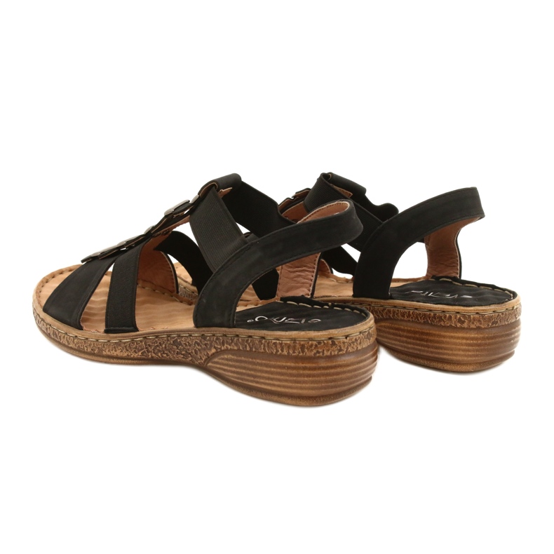 Bequeme schwarze Sandalen Evento 22SD35-4940 4