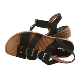 Bequeme schwarze Sandalen Evento 22SD35-4940 3