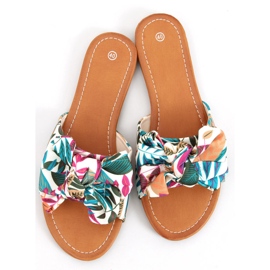 Lotos Beige Hausschuhe mit Blumendruck mehrfarbig 1