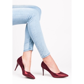 Qinba Kastanienbraune High Heels mehrfarbig 1