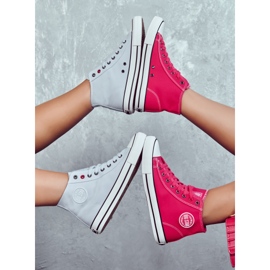 Damen High Sneakers Big Star JJ274210 Fuchsia rosa 1