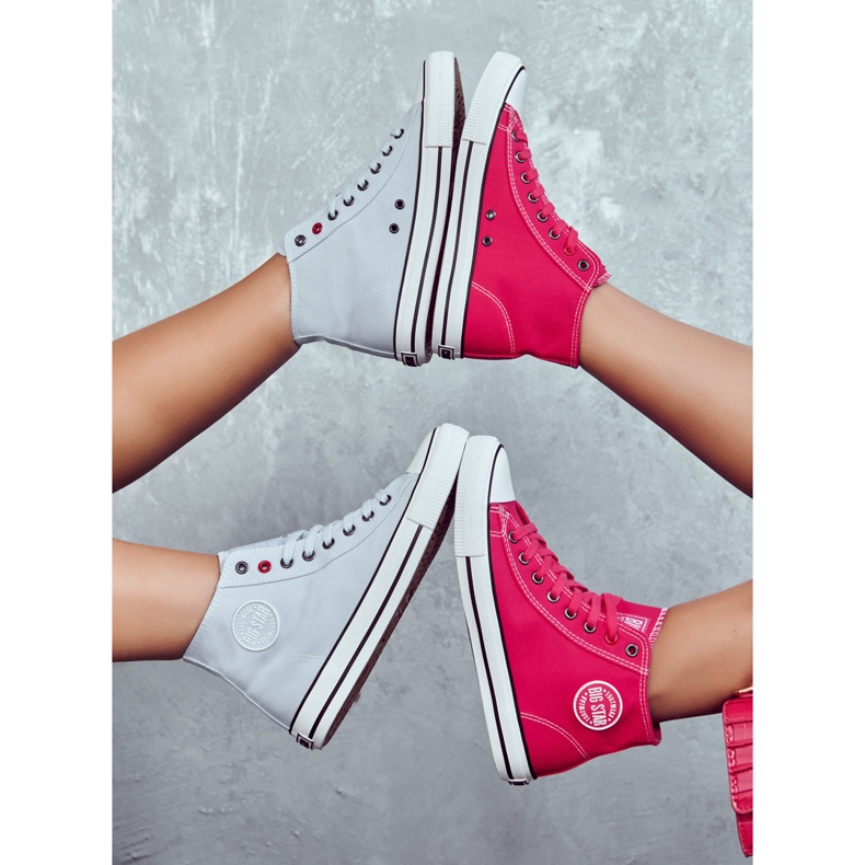 Damen High Sneakers Big Star JJ274210 Fuchsia rosa 1