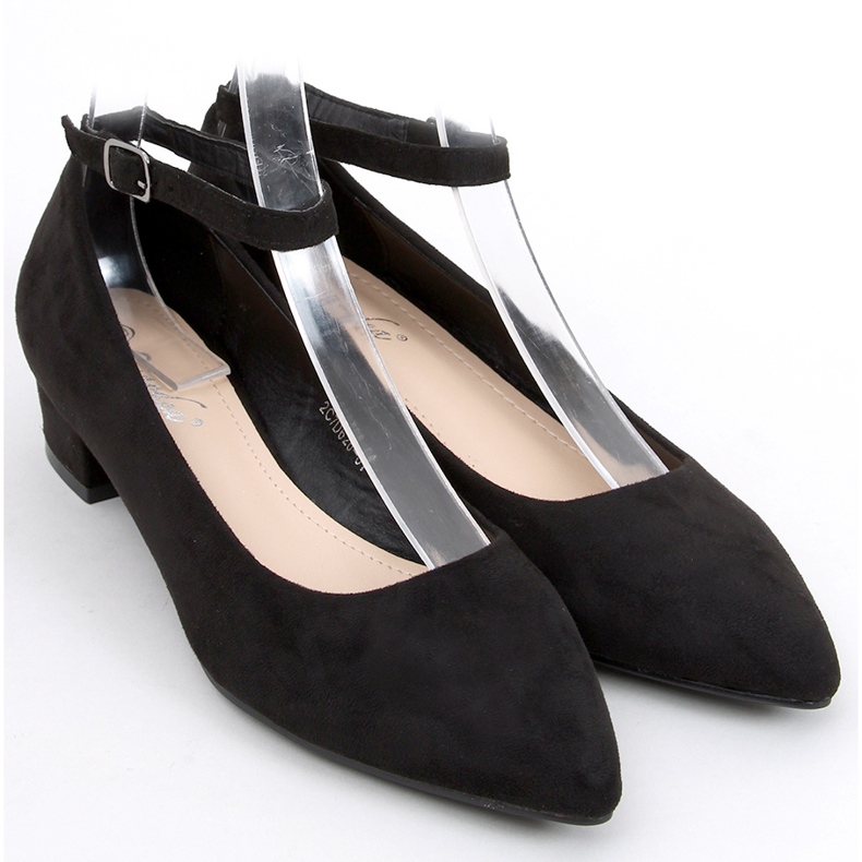 Bellis Schwarze Pumps mit niedrigem Absatz 1