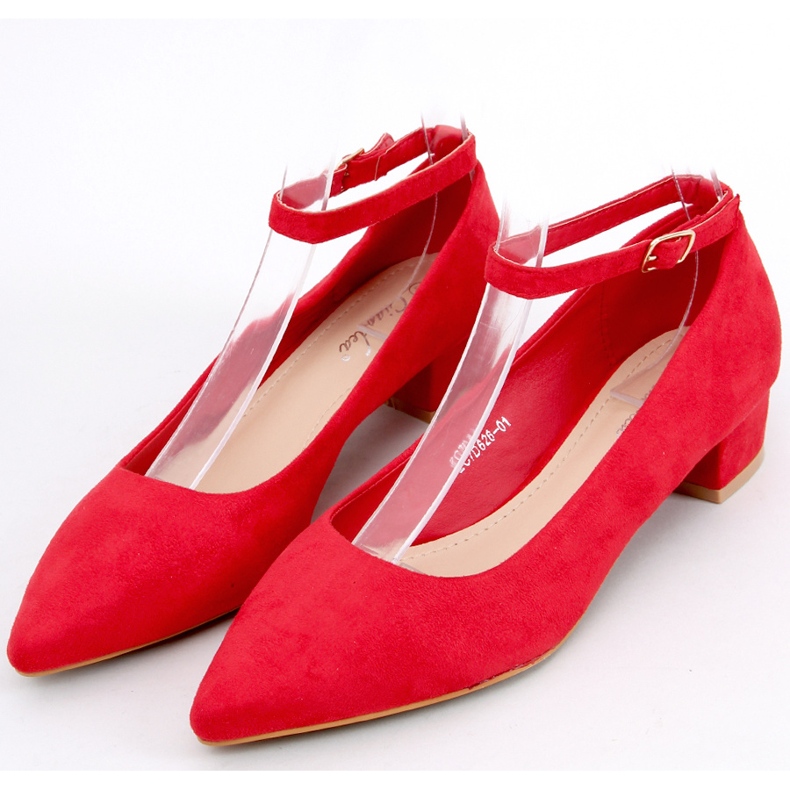 Bellis Rote Pumps mit niedrigem Absatz 1