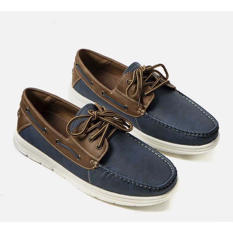 Marineblaue Herrenschuhe von Creemore braun navy blau 1