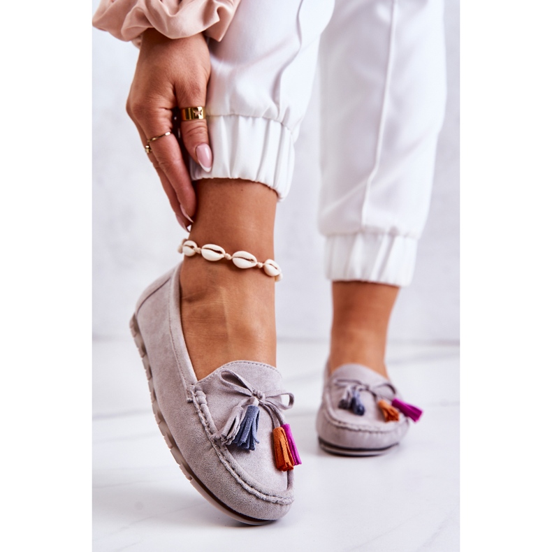 PS1 Graue Wildlederloafer von Wilessa für Damen 1