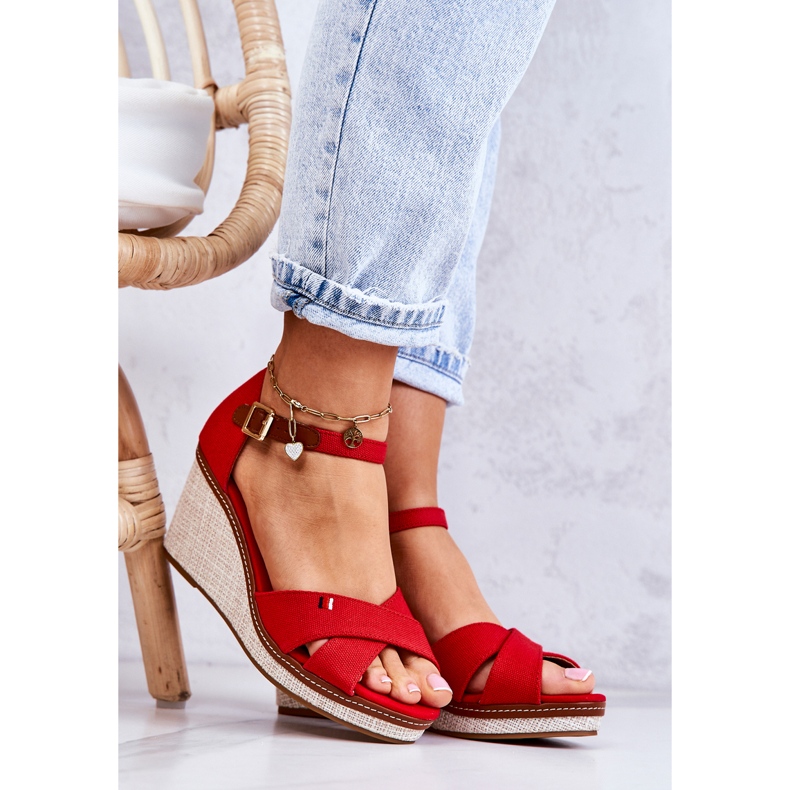 PS1 Rote Veenus Keilsandalen für Damen 1