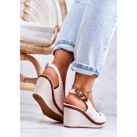 PS1 Bequeme Damensandalen mit Schnalle Beige Thallas 1