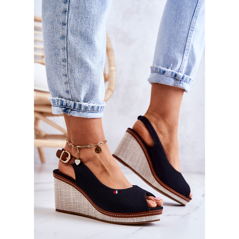 PS1 Bequeme Damensandalen mit Schnalle Schwarz Thallas 2