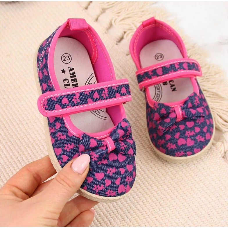 Ballerinas Turnschuhe Marineblau Jr American Club rosa 1