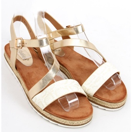 Goldene Espadrilles-Sandalen Katia Gold 1