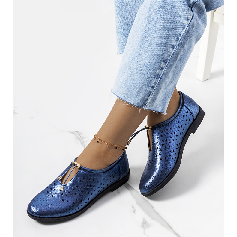 Durchbrochene Schuhe von Blue Holm blau 1