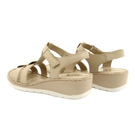 Bequeme Ledersandalen Caprice 28152-28 443 Beige 5