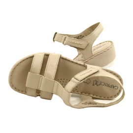 Bequeme Ledersandalen Caprice 28152-28 443 Beige 4