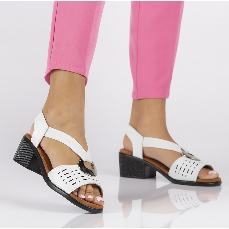 Ledersandalen Filippo DS2308 / 22 Wh weiß 1