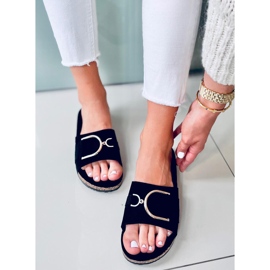 Tara Hausschuhe mit schwarzer Korksohle 1