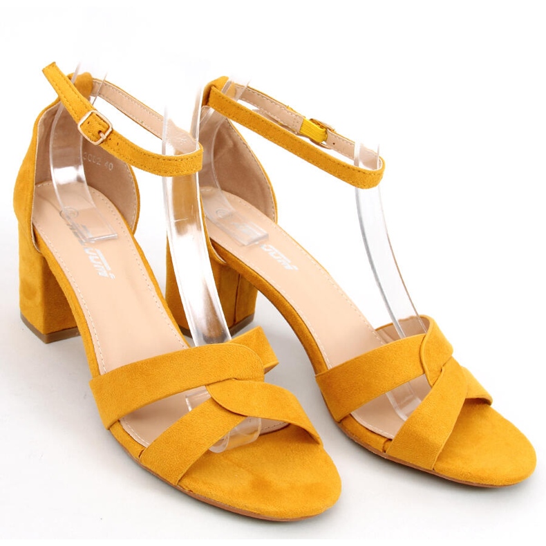 Moly Gelbe Sandaletten mit hohen Absätzen 1