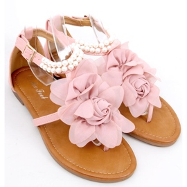Sandalen mit Debby Pink-Perlen rosa 2