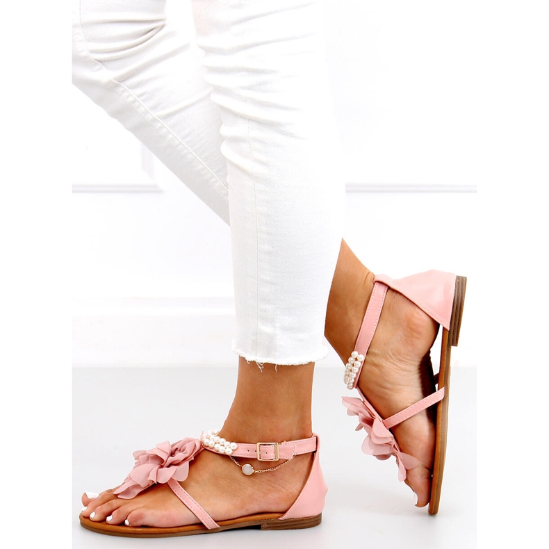 Sandalen mit Debby Pink-Perlen rosa 1