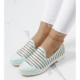 Naja grüner durchbrochener Damen-Loafer 1