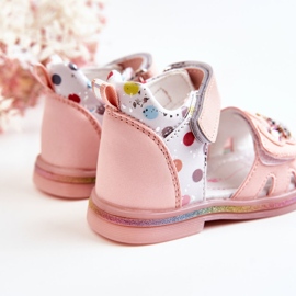 PJ2 Leder Kinder Pink Dotty Sandalen rosa 2