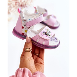 PJ2 Kindersandalen aus Leder Violet Dotty violett 1