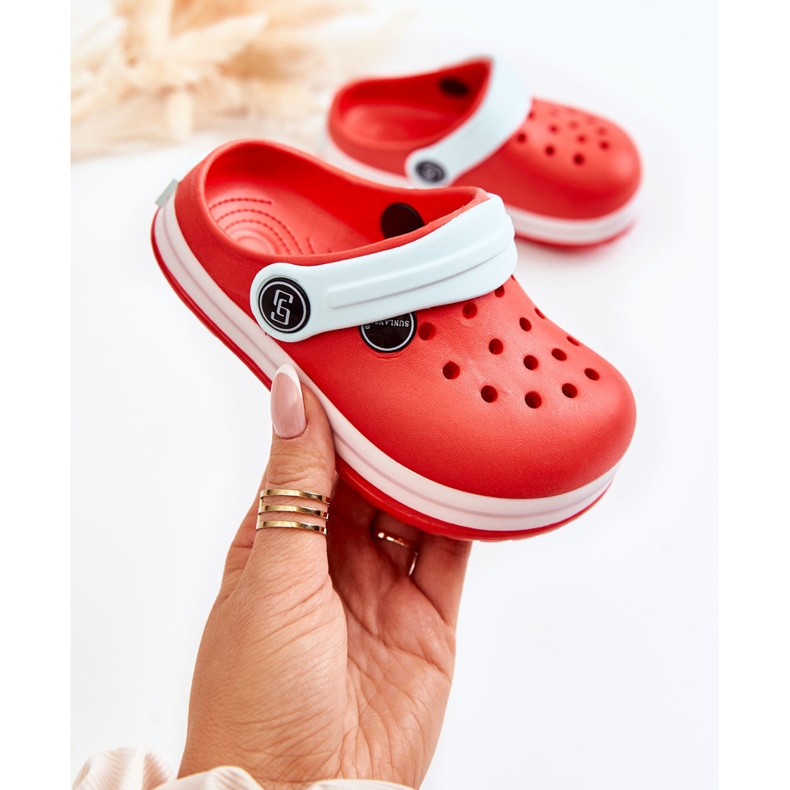 Bequeme Kinderhausschuhe Crocs Red Colly rot 1