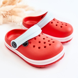 Bequeme Kinderhausschuhe Crocs Red Colly rot 2