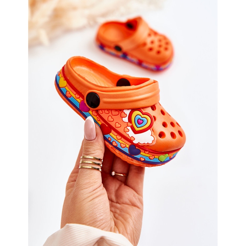 Kinderhausschuhe Foam Crocs Orange Charie 1