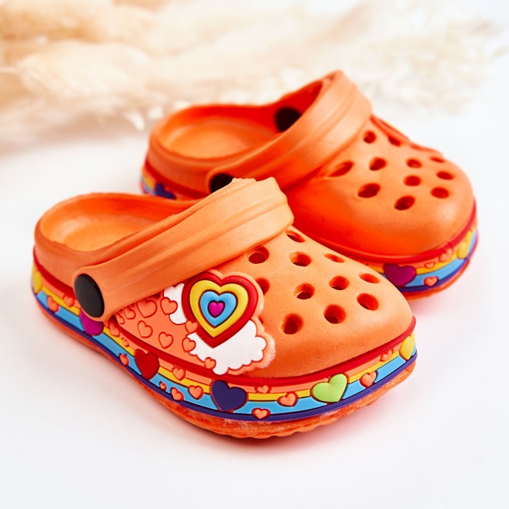 Kinderhausschuhe Foam Crocs Orange Charie 2