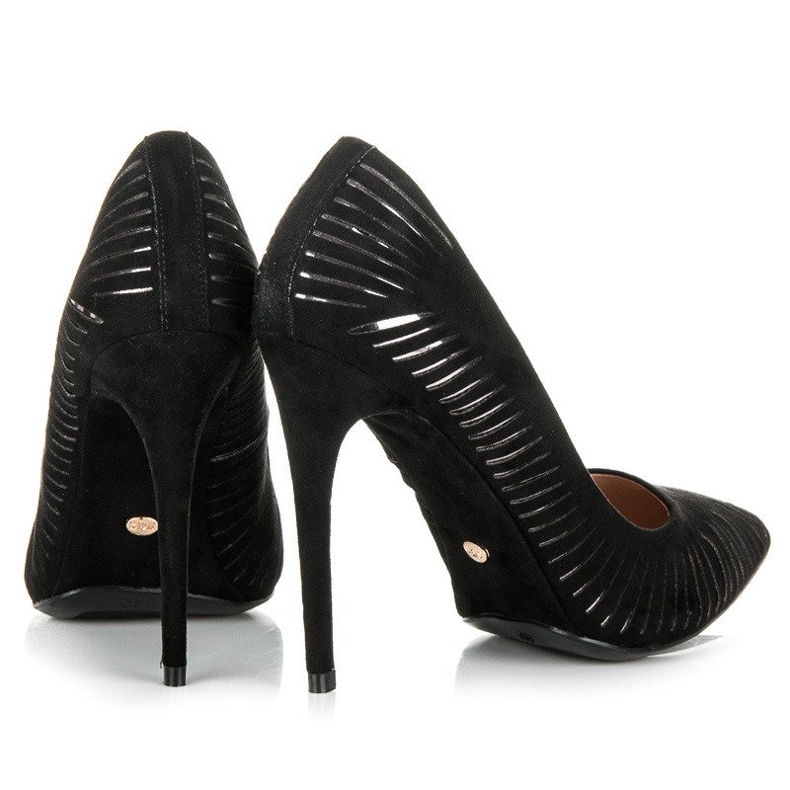 Seastar Hochglänzende Wildlederpumps schwarz 2