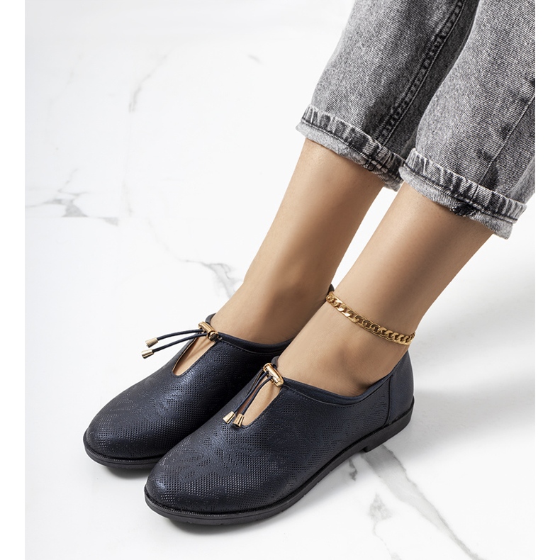 Marineblaue Damenschuhe Bech 1