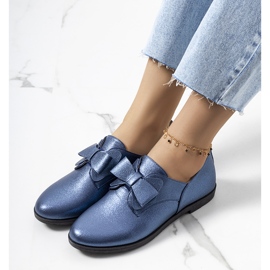 Marineblaue Schuhe mit Korner-Schleife 1