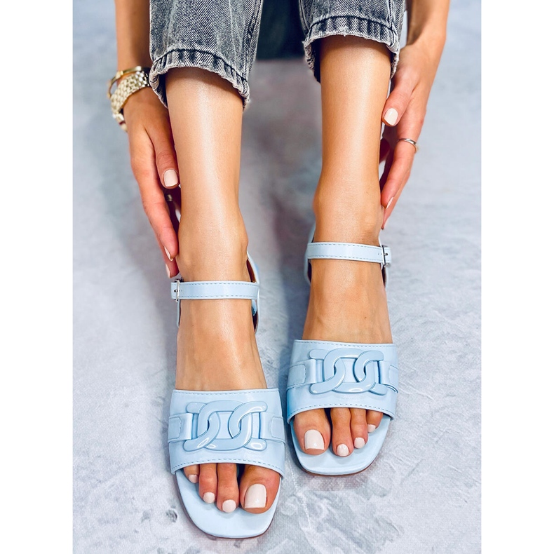 Iona L.BLUE Sandalen mit niedrigem Absatz blau 2