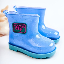 Kinder Blue Rain Regenstiefel Brokat blau 1