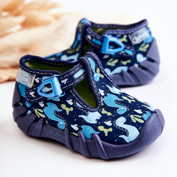 BEFADO S.A. Schuhe Hausschuhe Befado Dinosaurier 110P448 Marineblau 2