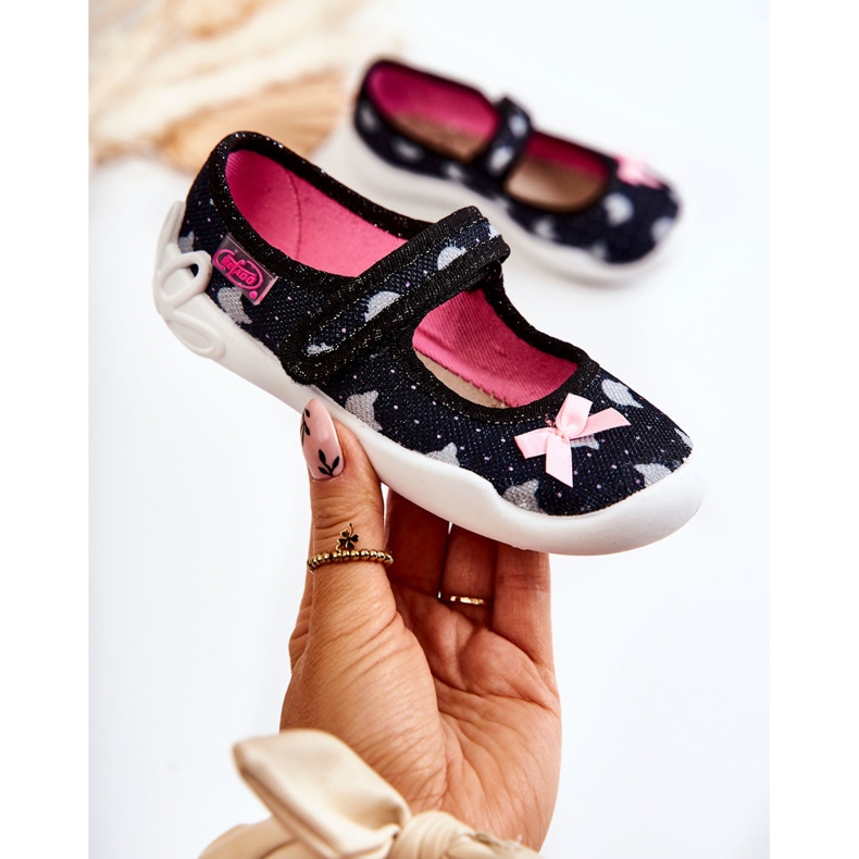 BEFADO S.A. Ballerinas für Kinder Befado mit Schleife 114X481 Marineblau navy blau 1